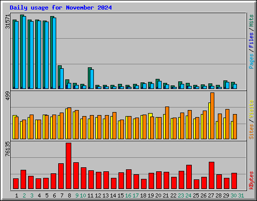 Daily usage for November 2024