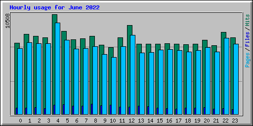 Hourly usage for June 2022
