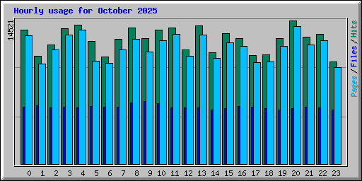 Hourly usage for October 2025